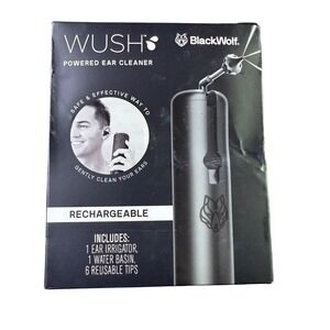 BlackWolf WUSH Powered Ear Cleaner Rechargeable Ear Irrigator Triple Jet Stream